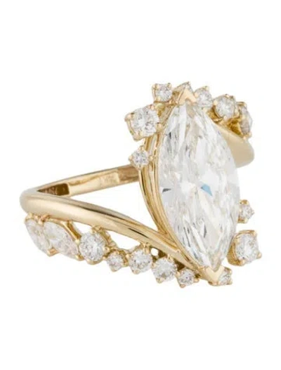 Pre-owned Engagement Ring 3.09ct Lab-grown Diamond  In Multi