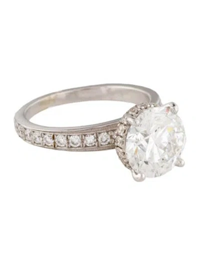 Pre-owned Engagement Ring 3.10ct Lab-grown Diamond  In Multi