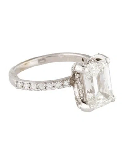 Pre-owned Engagement Ring 3.10ct Lab-grown Diamond  In Multi