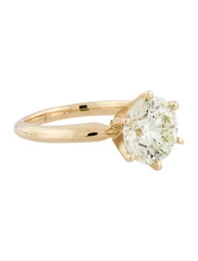 Pre-owned Engagement Ring 3.22ct Diamond Solitaire  In Multi