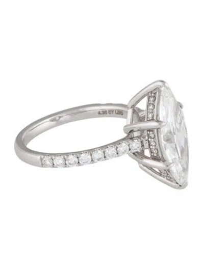 Pre-owned Engagement Ring 3.83ct Lab-grown Diamond  In Multi