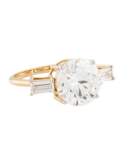 Pre-owned Engagement Ring 3.89ct Lab-grown Diamond  In Multi