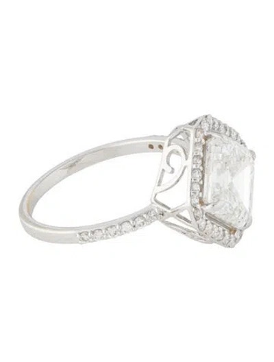 Pre-owned Engagement Ring 3.90ct Lab-grown Diamond  In Multi