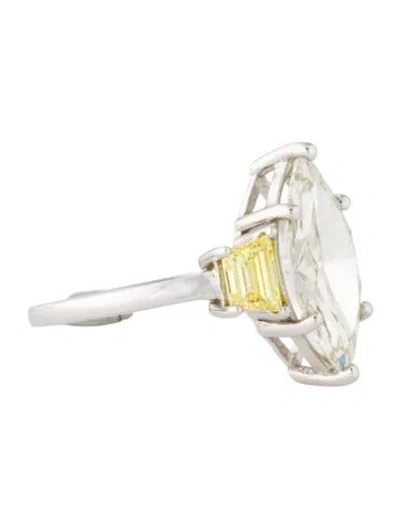 Pre-owned Engagement Ring 3.96ctw Lab-grown Diamond Three Stone  In Multi