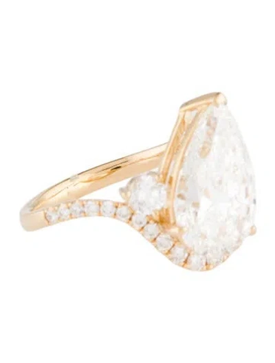 Pre-owned Engagement Ring 4.00ct Lab-grown Diamond  In Multi