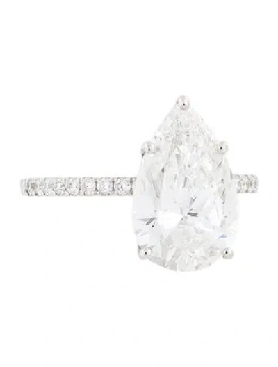 Pre-owned Engagement Ring 4.00ct Lab-grown Diamond  In Multi