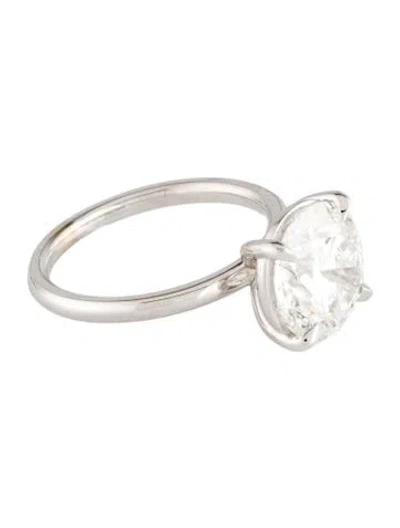 Pre-owned Engagement Ring 4.00ctw Lab-grown Diamond Solitaire  In Multi