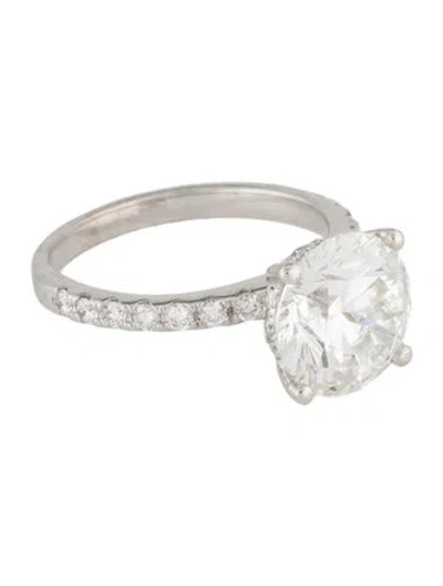 Pre-owned Engagement Ring 4.01ct Lab-grown Diamond  In Multi