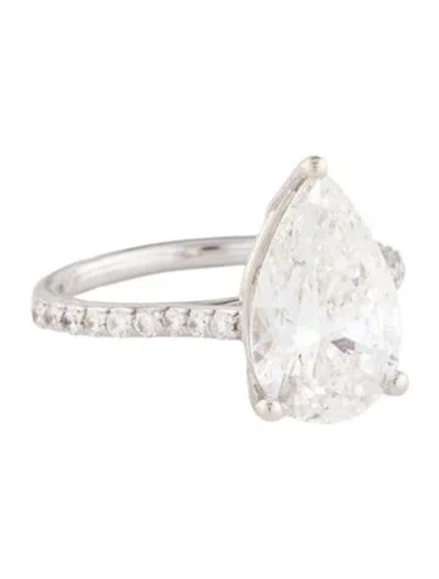 Pre-owned Engagement Ring 4.01ct Lab-grown Diamond  In Multi