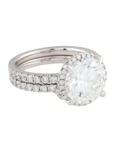Pre-owned Engagement Ring 4.01ct Lab-grown Diamond Wedding Set In Multi