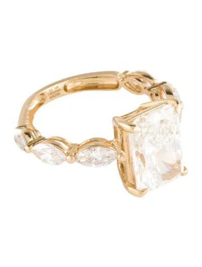 Pre-owned Engagement Ring 4.02ct Lab-grown Diamond  In Multi