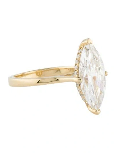 Pre-owned Engagement Ring 4.04ct Lab-grown Diamond  In Multi