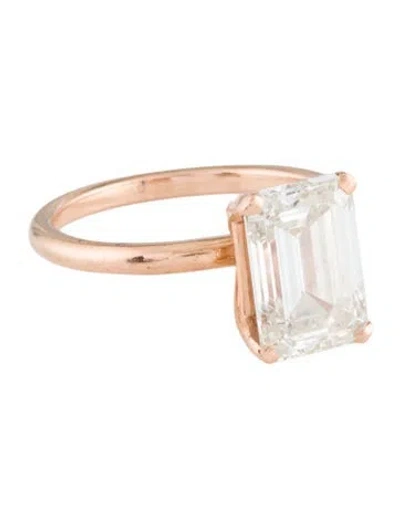 Pre-owned Engagement Ring 4.05ct Lab-grown Diamond  In Multi