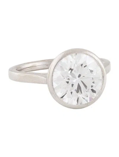 Pre-owned Engagement Ring 4.06ct Lab-grown Diamond  In Multi