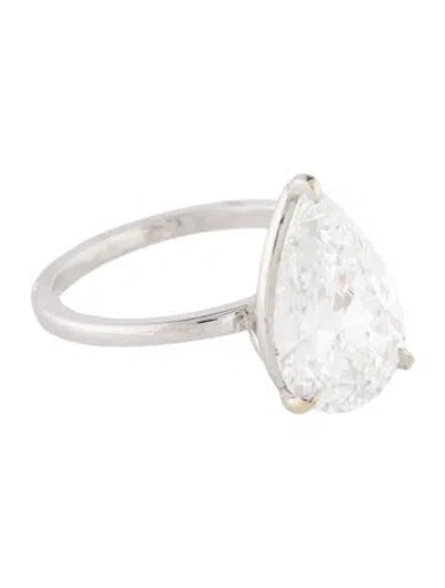 Pre-owned Engagement Ring 4.09ct Lab-grown Diamond  In Multi