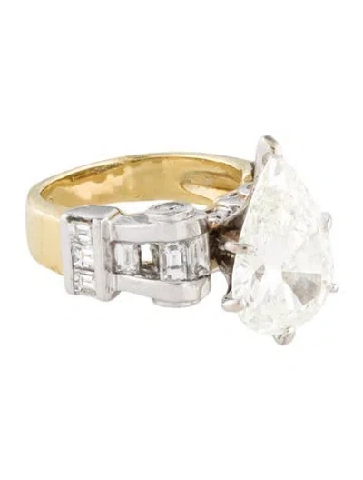 Pre-owned Engagement Ring 4.42ct Diamond  In Multi