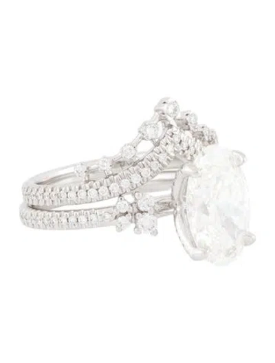 Pre-owned Engagement Ring 4.62ctw Lab-grown Diamond Wedding Ring Set In Multi