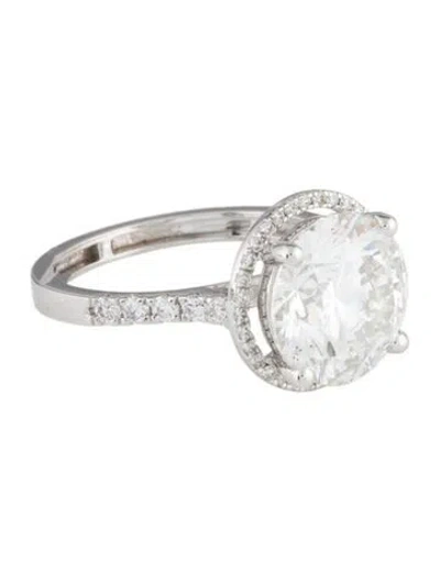 Pre-owned Engagement Ring 4.87ct Lab-grown Diamond Halo  In Multi