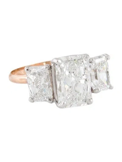 Pre-owned Engagement Ring 4.99ctw Lab-grown Diamond Three-stone  In Multi