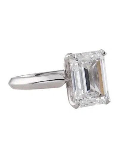 Pre-owned Engagement Ring 5.02ct Lab-grown Diamond Solitaire  In Multi