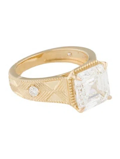 Pre-owned Engagement Ring 5.03ct Lab-grown Diamond  In Multi