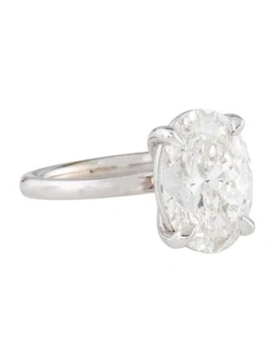 Pre-owned Engagement Ring 5.04ct Lab-grown Diamond Solitaire  In Multi