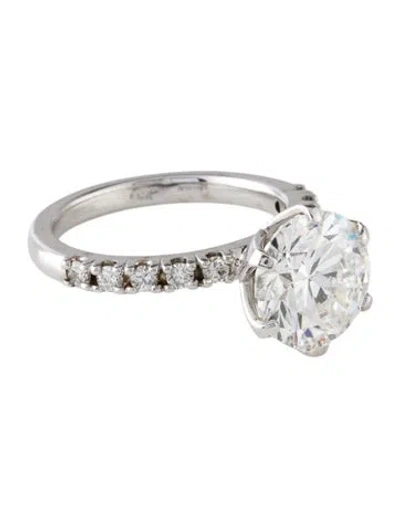 Pre-owned Engagement Ring 5.04ctw Lab-grown Diamond  In Multi