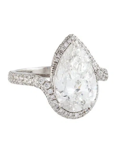 Pre-owned Engagement Ring 5.06ct Lab-grown Diamond  In Multi