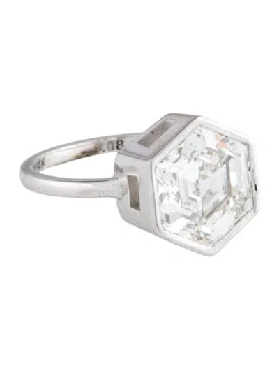 Pre-owned Engagement Ring 5.08ct Lab-grown Diamond  In Multi