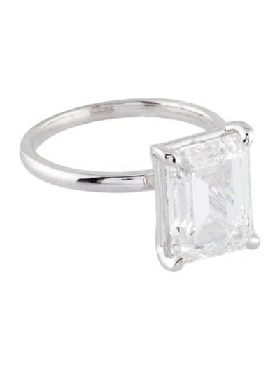 Pre-owned Engagement Ring 5.08ct Lab-grown Diamond  In Multi
