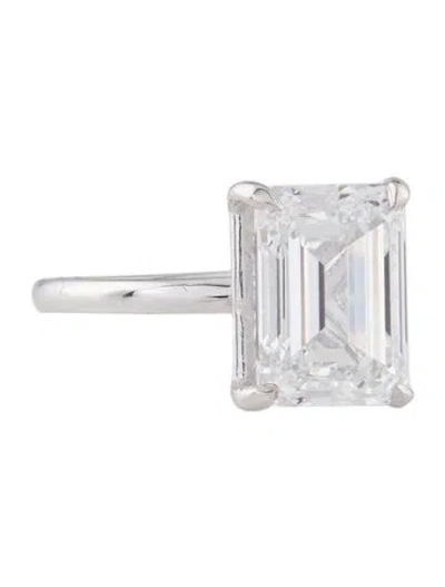 Pre-owned Engagement Ring 5.10ct Lab-grown Diamond Solitaire  In Multi