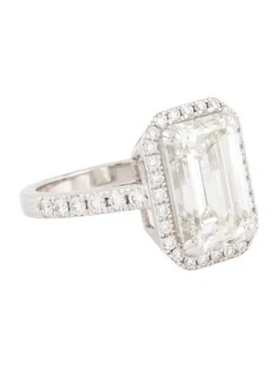 Pre-owned Engagement Ring 6.35ct Lab-grown Diamond  In Multi