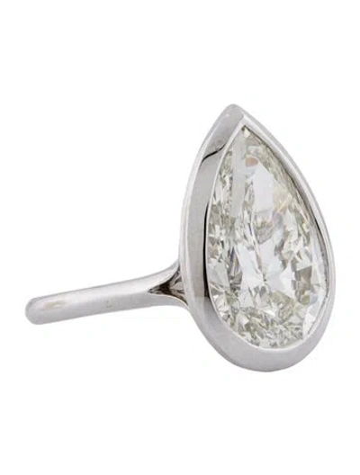 Pre-owned Engagement Ring 6.66ct Lab-grown Diamond Bezel Set  In Multi