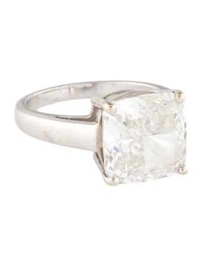 Pre-owned Engagement Ring 7.07ct Lab-grown Diamond Solitaire  In Multi