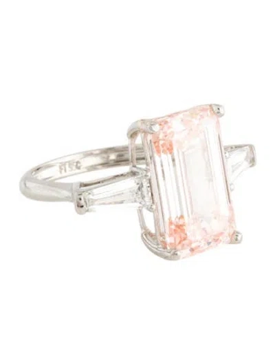 Pre-owned Engagement Ring 8.03ctw Pink Lab-grown Three-stone Diamond  In Multi