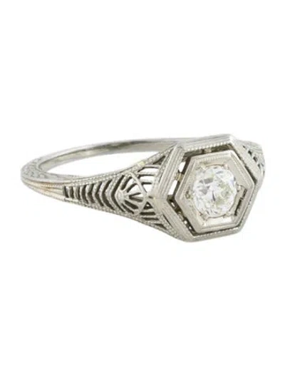 Pre-owned Engagement Ring Art Deco Diamond  In Multi