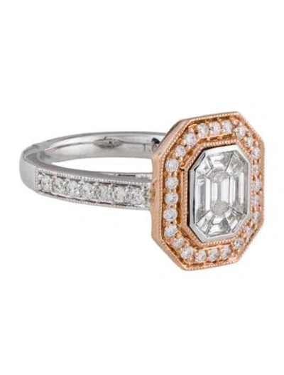 Pre-owned Engagement Ring Diamond  In Multi