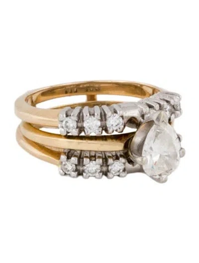 Pre-owned Engagement Ring Diamond  Set In Multi
