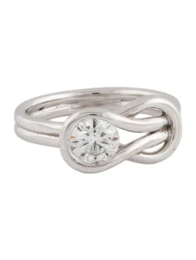 Pre-owned Engagement Ring Diamond Knot  In Multi