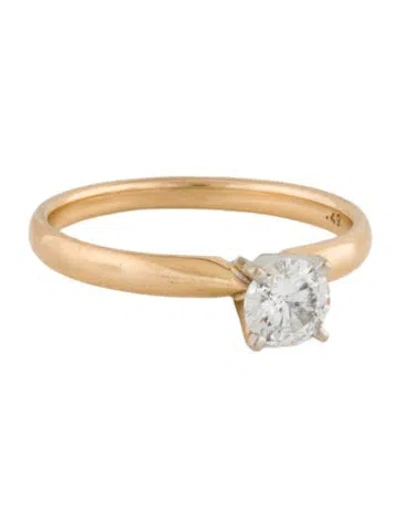 Pre-owned Engagement Ring Diamond Solitaire  In Multi