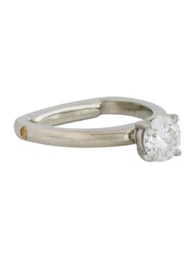 Pre-owned Engagement Ring Diamond Solitaire  In Multi