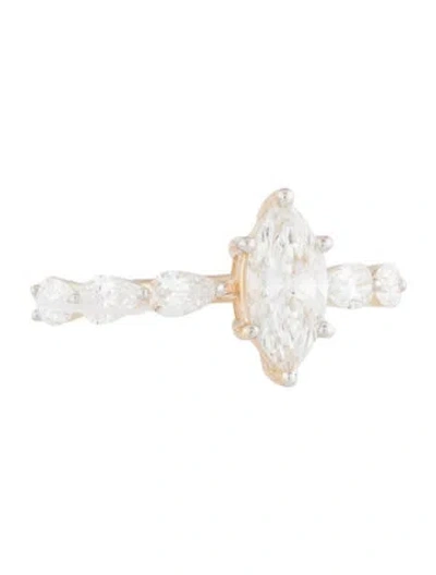 Pre-owned Engagement Ring Lab-grown Diamond Enagagement Ring In Multi