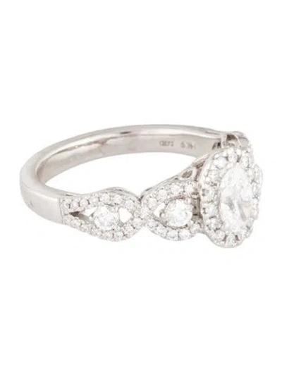 Pre-owned Engagement Ring Lab-grown Diamond  In Multi