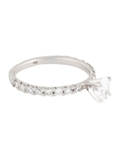 Pre-owned Engagement Ring Lab-grown Diamond  In Multi