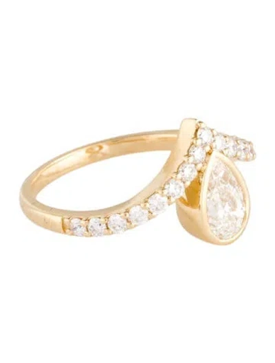 Pre-owned Engagement Ring Lab-grown Diamond  In Multi