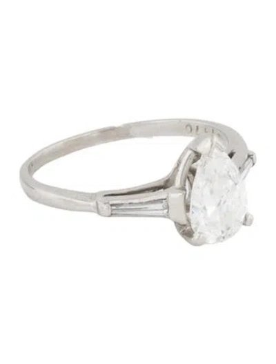 Pre-owned Engagement Ring Platinum 1.03ct Lab-grown Diamond  In Multi