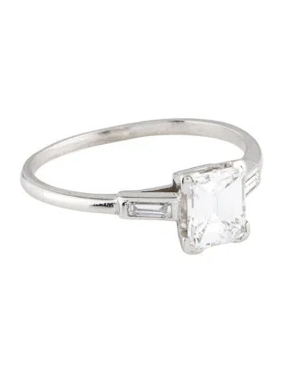 Pre-owned Engagement Ring Platinum 1.06ct Diamond  In Multi