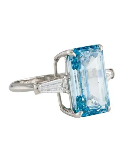 Pre-owned Engagement Ring Platinum 11.04ct Lab-grown Diamond  In Multi