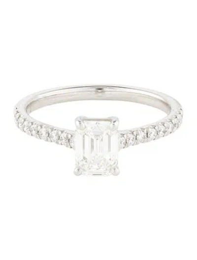 Pre-owned Engagement Ring Platinum 1.10ct Diamond  In Multi