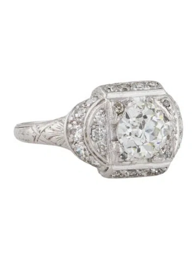 Pre-owned Engagement Ring Platinum 1.13ct Diamond  In Multi